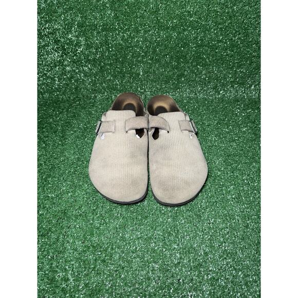 Birkenstock Boston Corduroy Beige EU 43 Men's Size 10 US Slip On Comfort Shoe - Picture 2 of 9